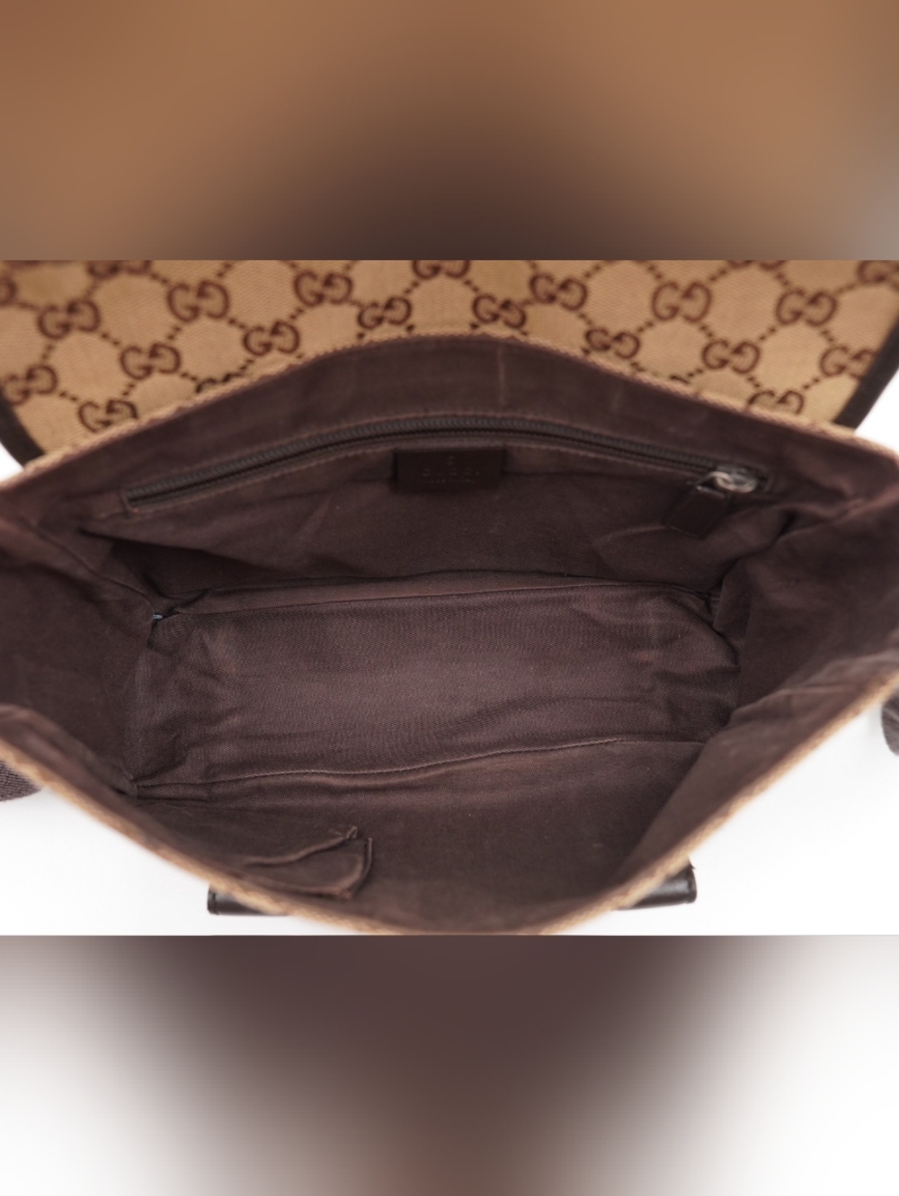 CG38 💗 Gucci GG Canvas Leather Monogram Crossbody Messenger Bag - Picture 11 of 11